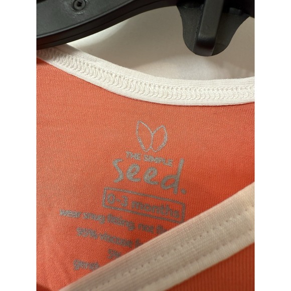 LOT OF 2 The Simple Seed Short Sleeve Romper 0-3 Month~Bamboo Viscose Blend  D79 - Picture 3 of 8